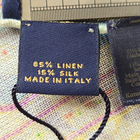 NWT Brooks Brothers Linen & Silk Oblong Scarf Lightweight Pastel - Picture 9 of 12